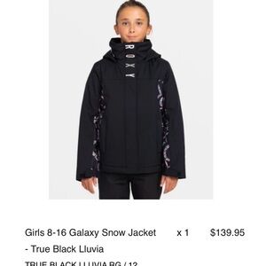 Roxy Girls Galaxy Snow Jacket - Black